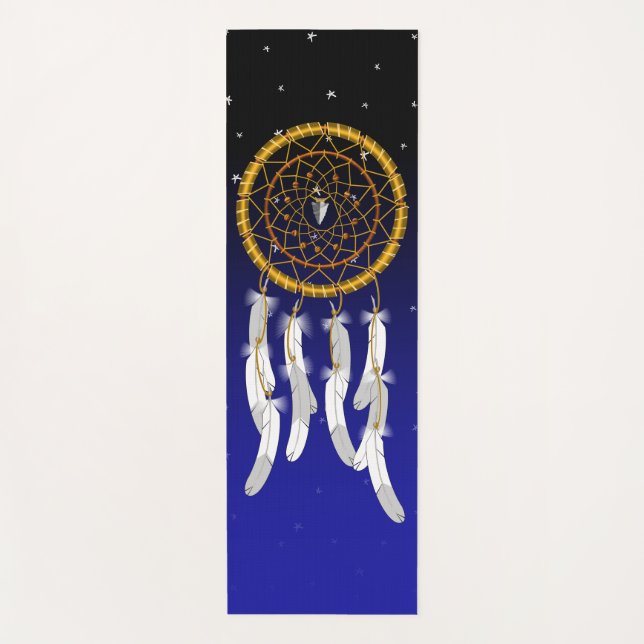 Dream Catcher--Tiger's Eye Yoga Mat (Front)