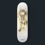 *~* Dream Catcher Tribal Shaman Sacred Shamanic Skateboard<br><div class="desc">* Western BOHO American Watercolor Abstract Dream Catcher Journey with lovely Feathers as a Shamanic symbol for a Native American Spiritual Healer or BOHEMIAM design. * . *** The colors are Sepia , Yellow , Gray .. This spirit based esoteric popular boho creative abstract modern dreamcatcher and feathers design will...</div>