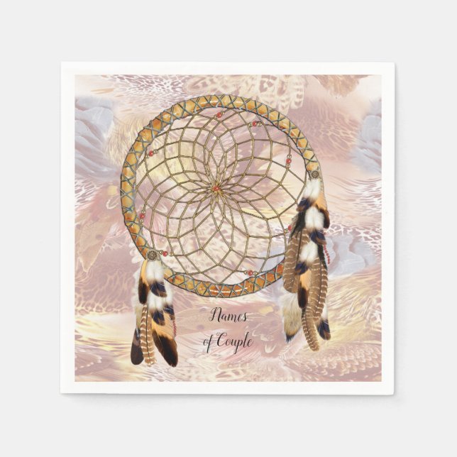 Dream Catcher Wedding Decor Napkins (Front)