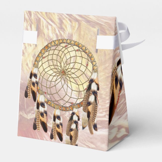 Dream Catcher Wedding Favor Boxes (Back Side)