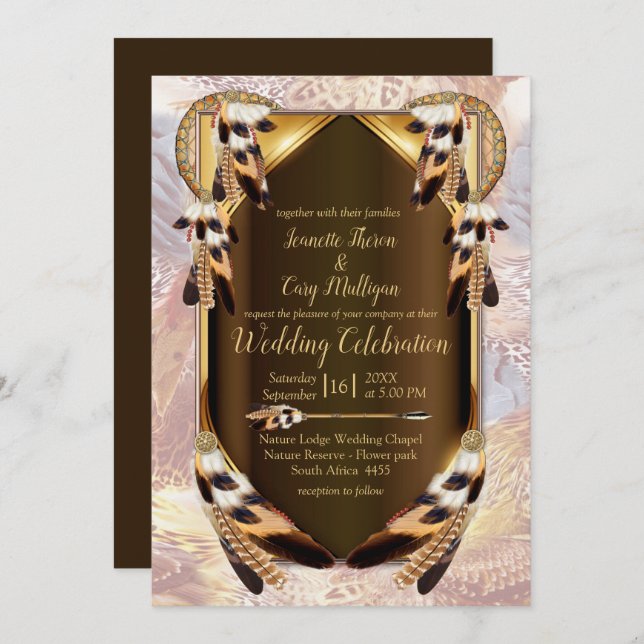 Dream Catcher Wedding Invitation (Front/Back)