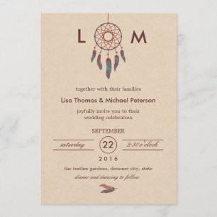 Dream Catcher Wedding Invitation