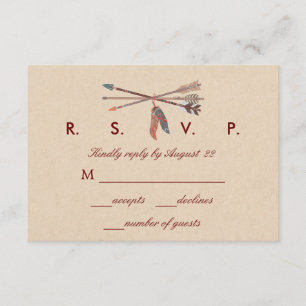 Dream Catcher Wedding RSVP Card