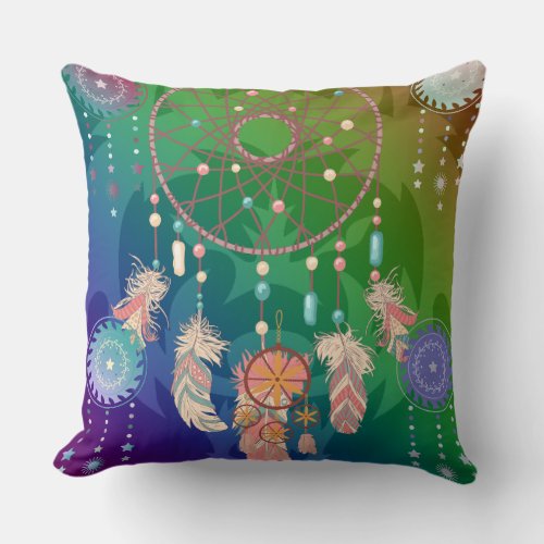 Dream_Catcher with Shadow Throw Pillow