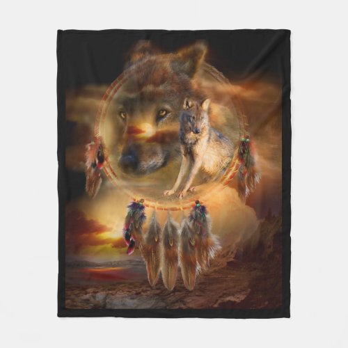 Dream Catcher - Wolfland Art Fleece Blanket