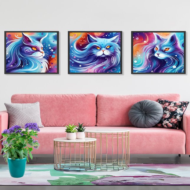 Dream Cats 2 Blue Wall Art Sets (Creator Uploaded)