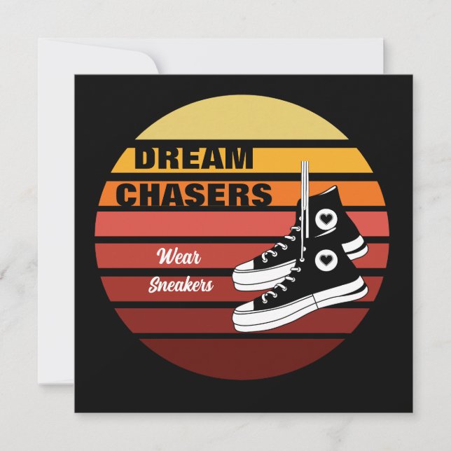 Dream Chasers Wear Sneakers Holiday Card (Front)