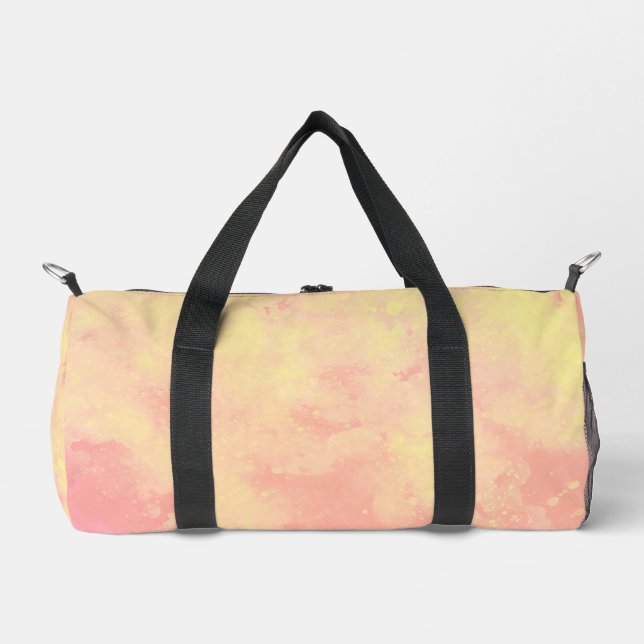 Dream Cloud Effect Yellow and orange  Duffle Bag (Front)