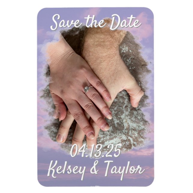 Dream Clouds Lover Save the Date Photo Magnet (Vertical)