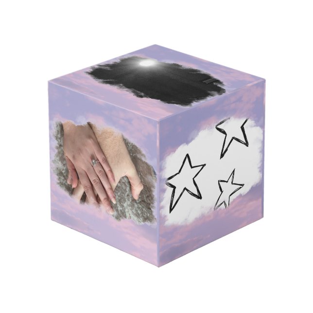 Dream Clouds Lover Theme Photo Block Cube (Front Angled)