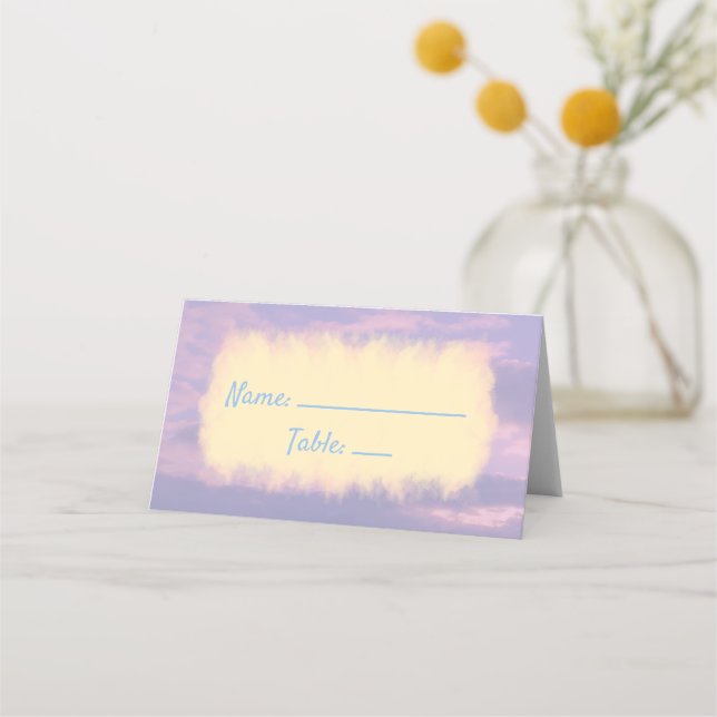 Dream Clouds Lover Theme Place Card (Front)