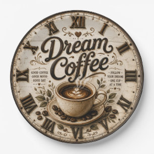 Dream Coffee Rustic Farmhouse Bar Kitchen Decor Paper Plates