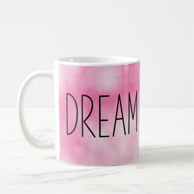 Dream Coffee Tie Dye Pink Mug (Left)