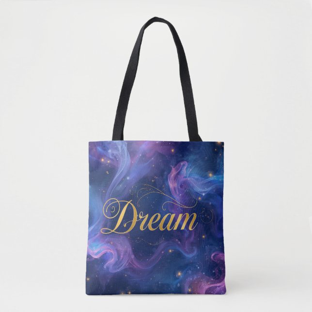 Dream - Colorful blue and purple Tote Bag (Front)