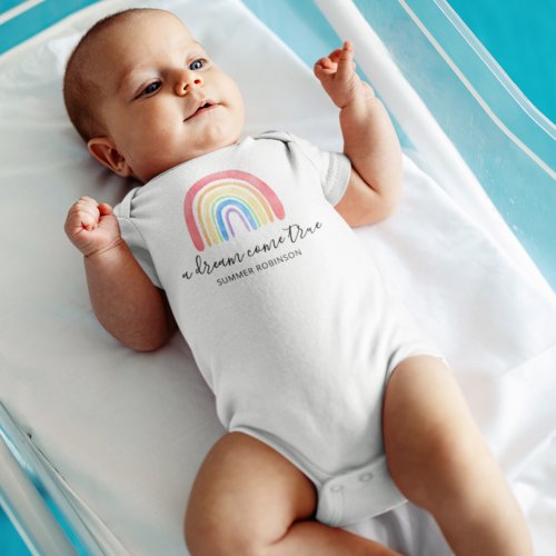 Dream Come True Rainbow Baby Baby Bodysuit