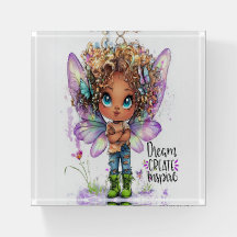 Dream Create Inspire Lil Fairy Paperweight
