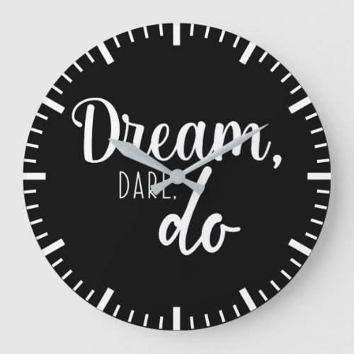 Dream Dare Do _ Gym Hustle Success Large Clock