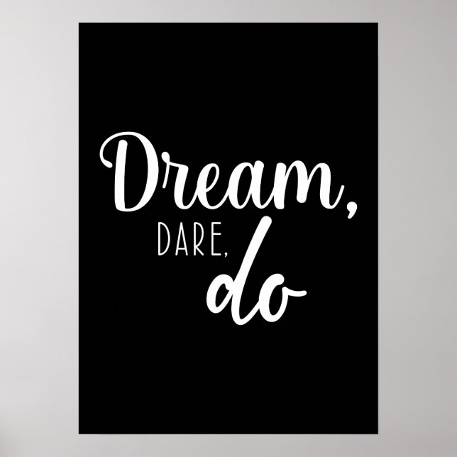 Dream, Dare, Do - Gym, Hustle, Success Poster (Front)