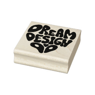 Dream Design Do Hand Lettering Typography Rubber Stamp