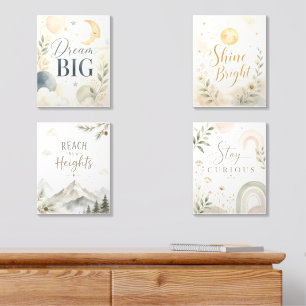 Dream & Discover Collection 4 Nursery Wall Art Acrylic Photo Tile