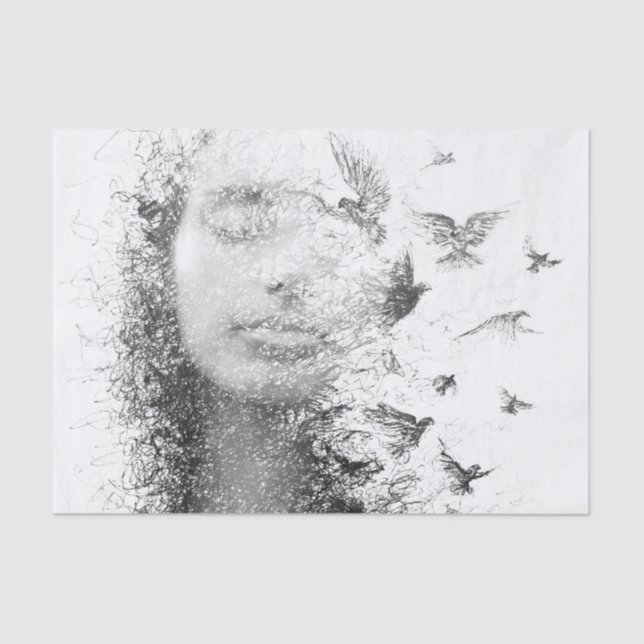 Dream Face Furniture Decoupage Tissue Paper (Front)