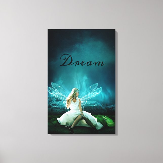 Dream Fairy and Frog Canvas Print (Front)