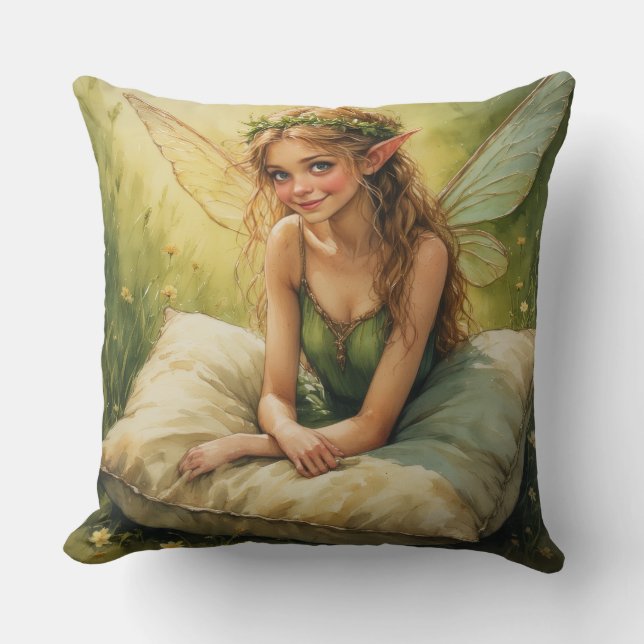 Dream Fairy Holding Pillow  (Front)
