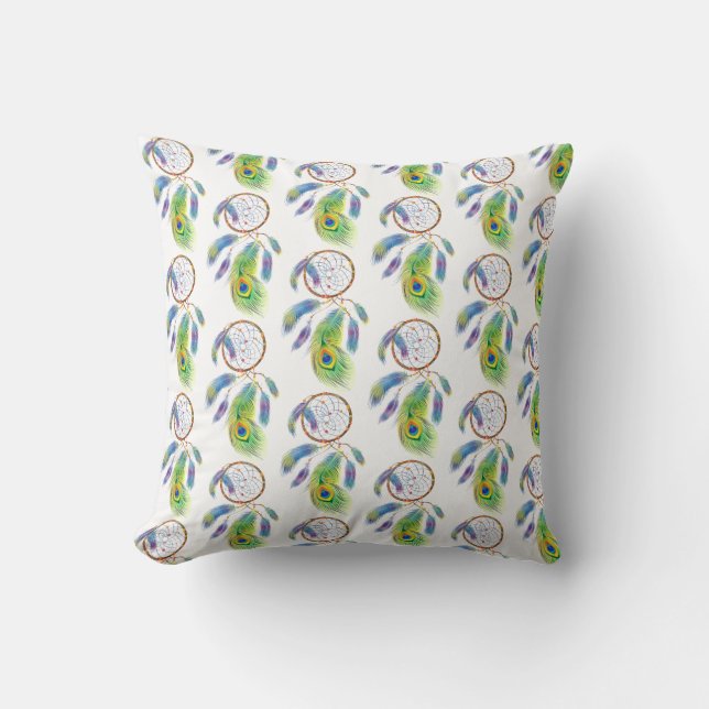 Dream feather  throw pillow (Front)