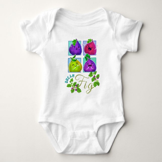 Dream Fig - Punny Garden Baby Bodysuit (Front)