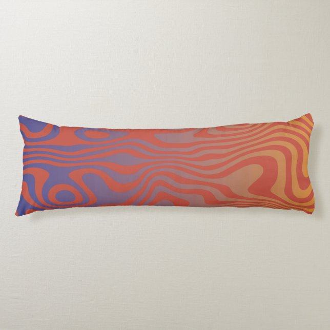 Dream Flow l Abstract Trippy Pattern - No. 01 Body Pillow (Front)