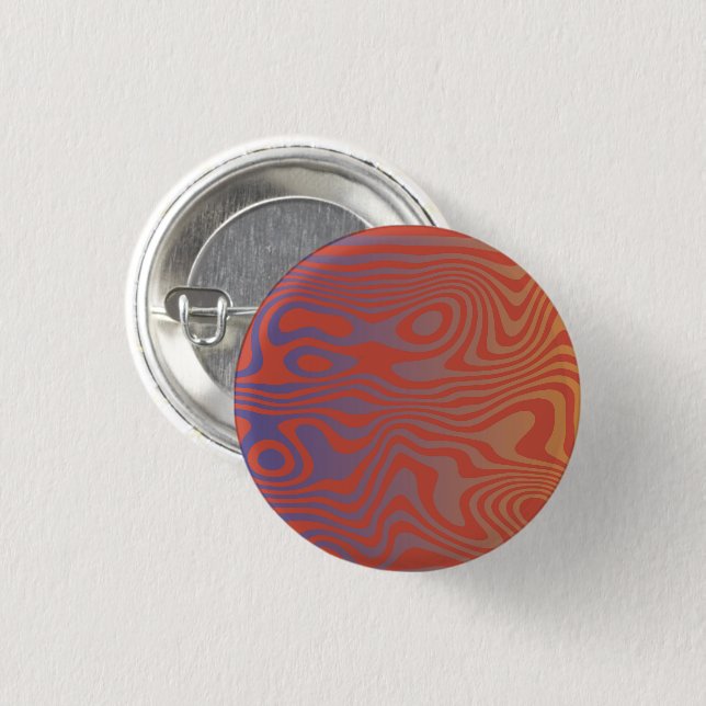 Dream Flow l Abstract Trippy Pattern - No. 01 Button (Front & Back)