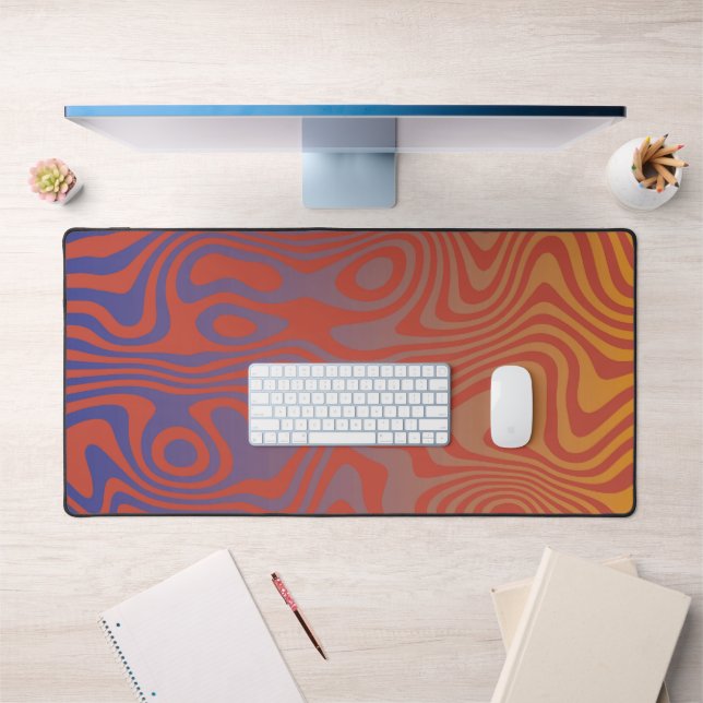 Dream Flow l Abstract Trippy Pattern - No. 01 Desk Mat (Office 1)