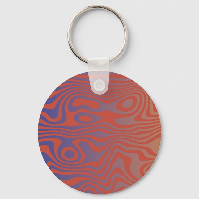 Dream Flow l Abstract Trippy Pattern - No. 01 Keychain (Front)
