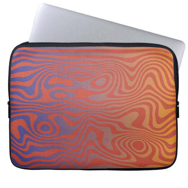 Dream Flow l Abstract Trippy Pattern - No. 01 Laptop Sleeve (Front)