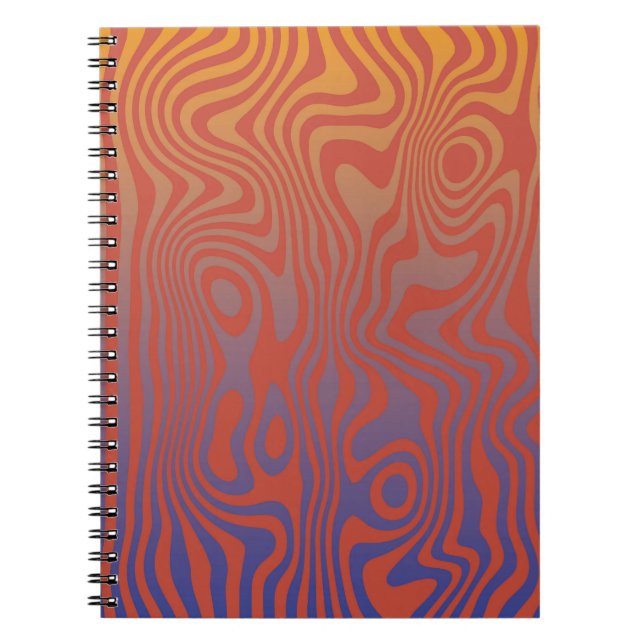 Dream Flow l Abstract Trippy Pattern - No. 01 Notebook (Front)