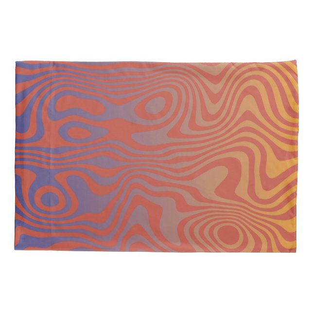 Dream Flow l Abstract Trippy Pattern - No. 01 Pillow Case (Back)