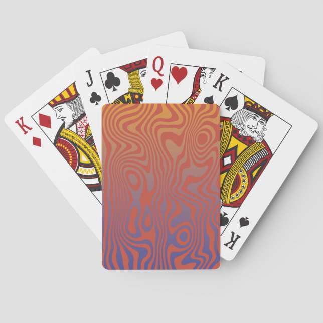 Dream Flow l Abstract Trippy Pattern - No. 01 Poker Cards (Back)