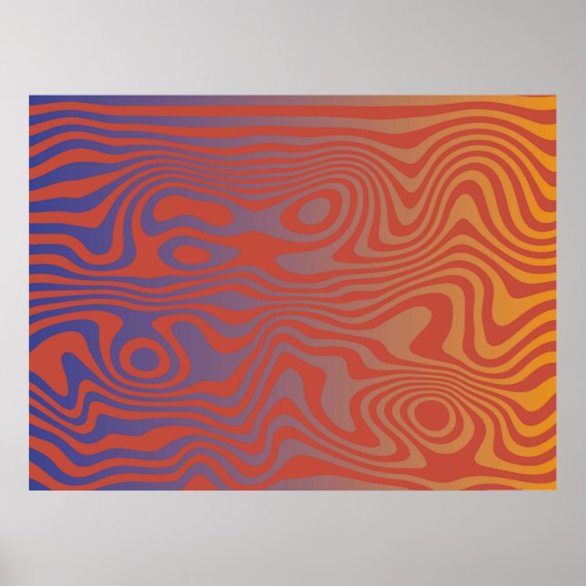 Dream Flow l Abstract Trippy Pattern - No. 01 Poster (Front)