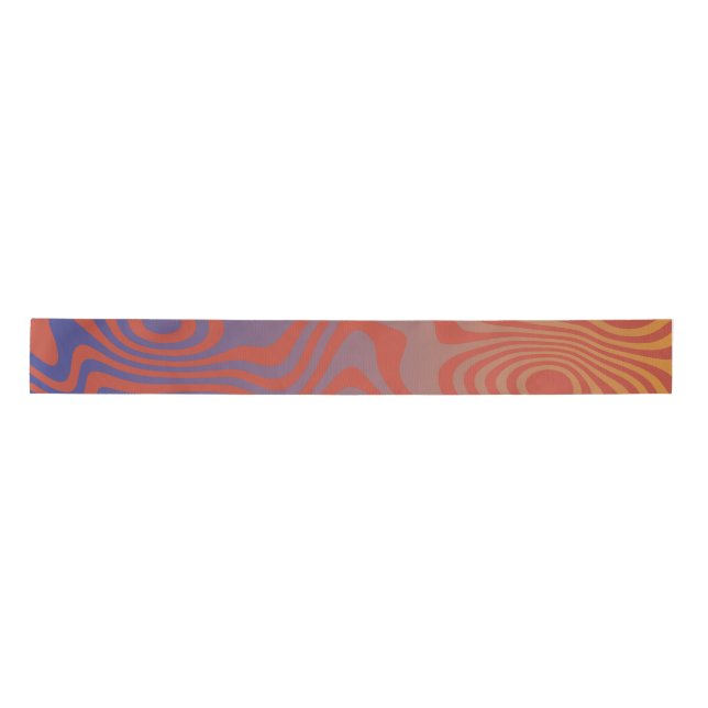 Dream Flow l Abstract Trippy Pattern - No. 01 Satin Ribbon (Front)