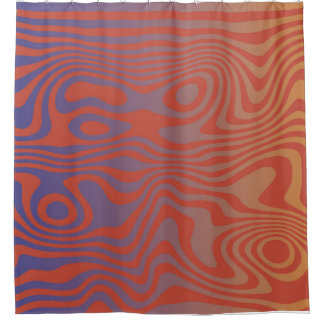 Dream Flow l Abstract Trippy Pattern - No. 01  Shower Curtain