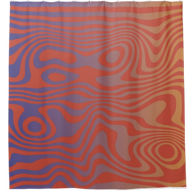 Dream Flow l Abstract Trippy Pattern - No. 01  Shower Curtain (Front)