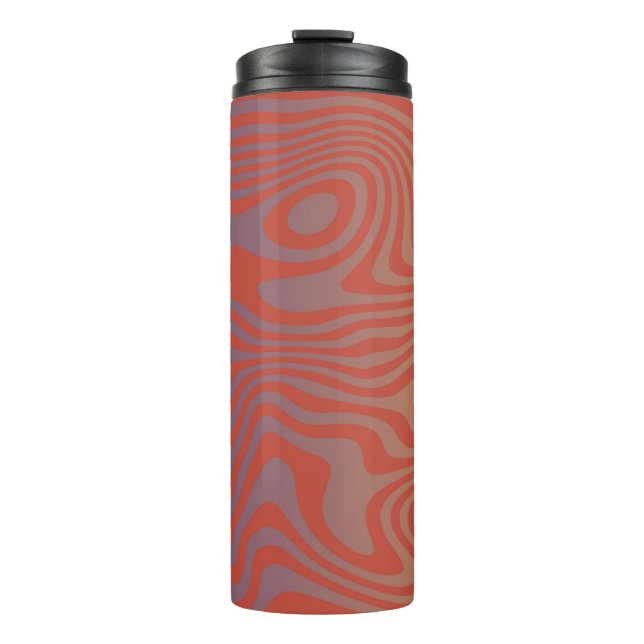 Dream Flow l Abstract Trippy Pattern - No. 01  Thermal Tumbler (Front)