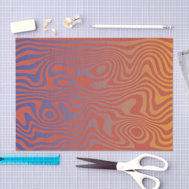 Dream Flow l Abstract Trippy Pattern - No. 01 Tissue Paper (Craft)
