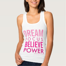 DREAM . FOCUS . BELIEVE . POWER Fitness Tank Top