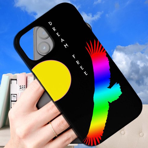 Dream Free  Rainbow Condor King of Sky  Sun iPhone 15 Case