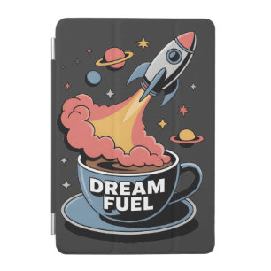 Dream Fuel Graphic: Rocket Launching from Coffee iPad Mini Cover