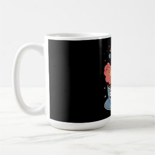 Dream Fuel Graphic: Rocket Launching from Coffee  Mug