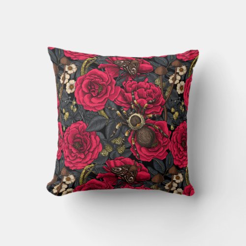 Dream garden 3 throw pillow