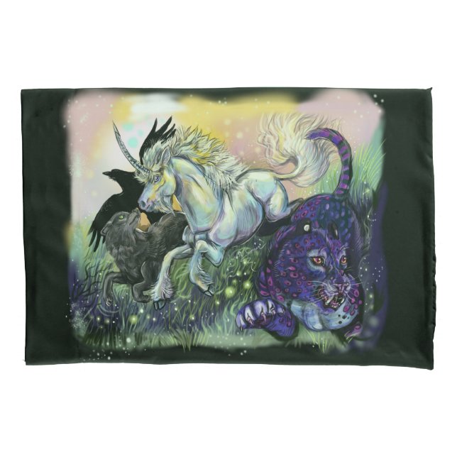 Dream Gaurdians with E. Dickinson Poem Pillow Case (Front)