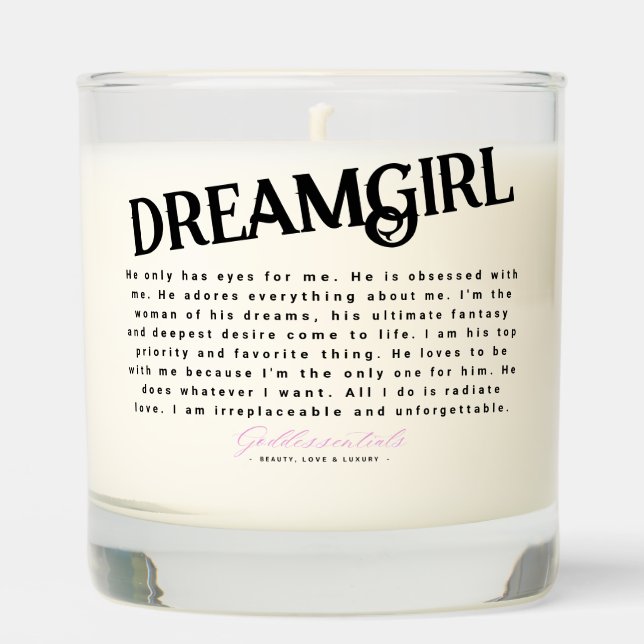Dream Girl Affirmations Candle (Front)